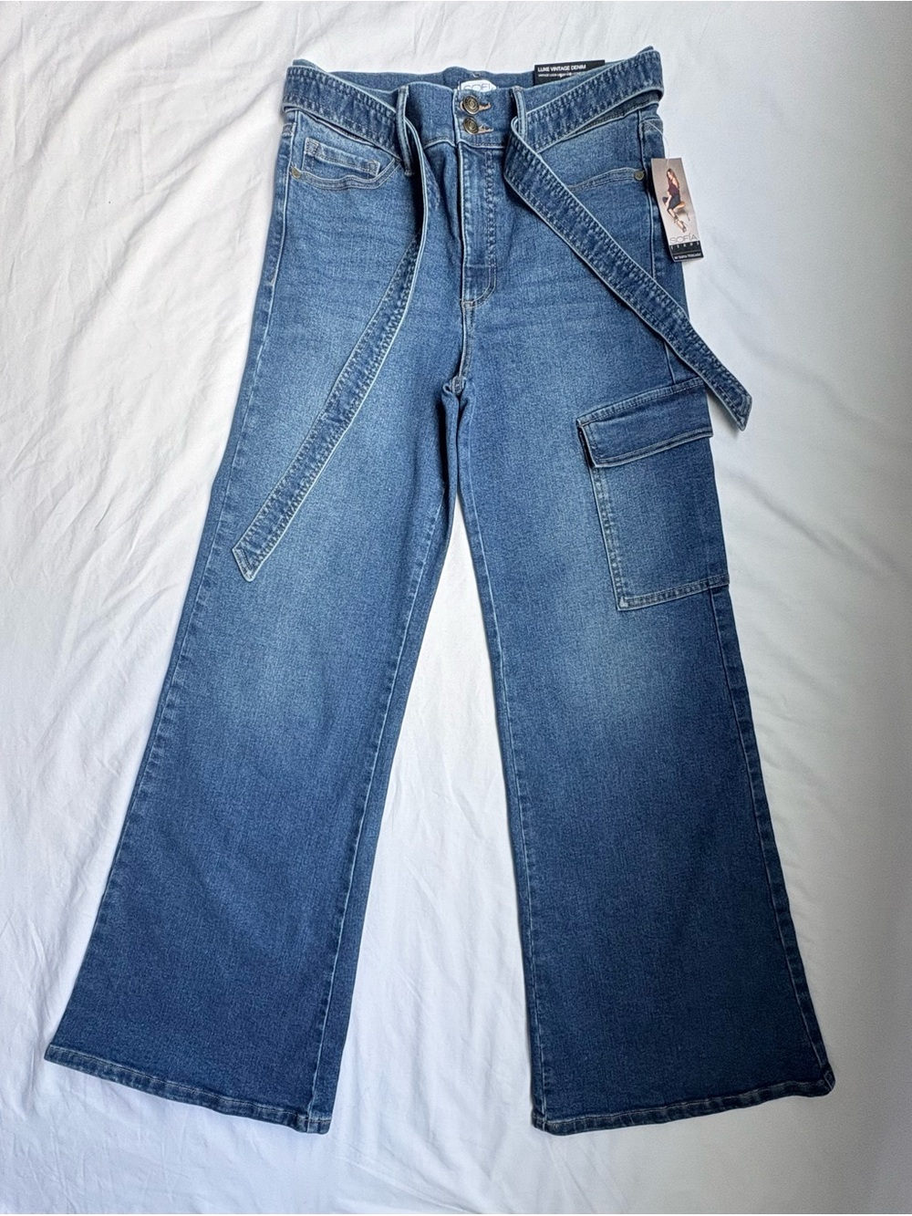 Sofia Jeans Sofia Vergara Margot Wide Leg Jeans Size 8 NWT Super High Rise
